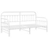 vidaXL Bedframe voor een daybed Wit 100 x 190 cm Gepoedercoat staal