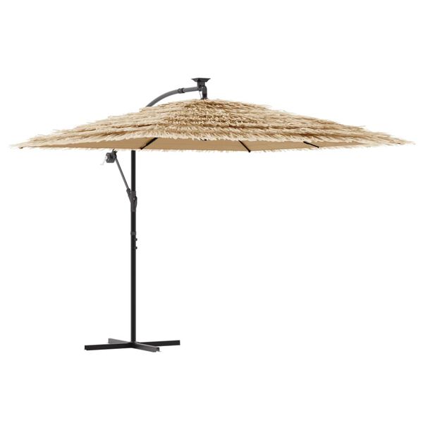 vidaXL Parasol met stalen paal 269x269x235 cm bruin
