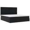 vidaXL Ottoman bed met matrassen 200x200cm fluweel zwart