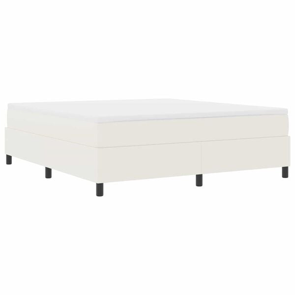 vidaXL Platform bedframe Cr&egrave;me 180 x 200 cm Stof