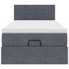 vidaXL Ottoman bed met matras 100x200 cm fluweel donkergrijs