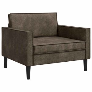 vidaXL XL fauteuil Donkergrijs Nep Suede Leer