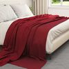 vidaXL Gooi Deken Bordeaux Rood 240 x 220 cm Fleece