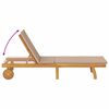 vidaXL Ligstoel met kussen Taupe Massief Acaciahout