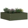 vidaXL Tuinrand 6 pcs Olijf Groen 40 x 40 x 13 cm Staal