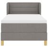 vidaXL Boxspringbed met matras met hoofdeinde Taupe 90 x 190 cm Stof