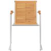 vidaXL Tuinstoelen 2 st met kussens massief teakhout en staal