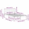 vidaXL Bedframe Wit en lichtgrijs 120 x 200 cm Massief grenenhout