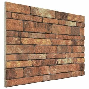 vidaXL Wandpanelen 10 st 100 x 50 cm Bruin en wit EPS-schuim