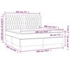 vidaXL Boxspring met matras en LED stof taupe 180x200 cm