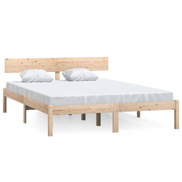 vidaXL Bedframe massief grenenhout 150x200 cm