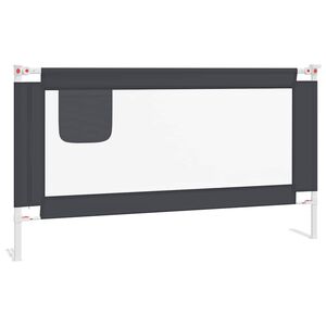 vidaXL Bedhekje peuter 150x25 cm stof donkergrijs