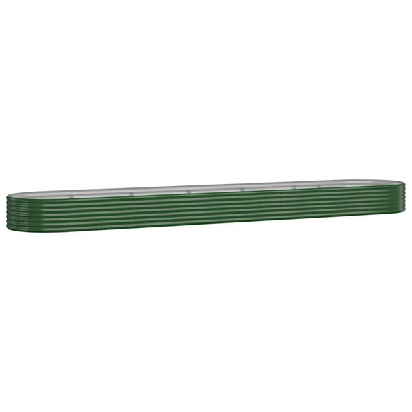vidaXL Plantenbak 507x100x36 cm gegalvaniseerd staal groen