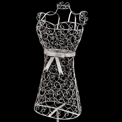 Vintage Paspop met jurk van ijzerdraad