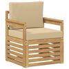vidaXL 2 Stuk Buiten bankenset Polyester Wit en Beige
