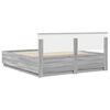 vidaXL Bedframe met hoofdeinde Grijs Sonoma 200 x 200 cm Bewerkt hout