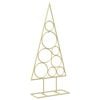 vidaXL Metalen kerstboom met ronde standaard KUOPIO 60 cm Staal Goud