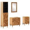 vidaXL Badkamerkastenset met lade met opslag 4 pcs Massief Mango Hout