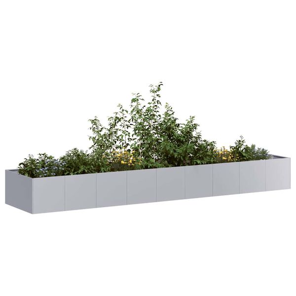 vidaXL Plantenbak 360x80x40 cm gegalvaniseerd staal