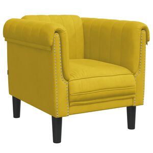 vidaXL Fauteuil fluweel geel
