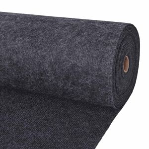 vidaXL Tapijt Antracietkleurig 1,2 x 20 m Polyester
