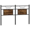 vidaXL Hoofdeinde 137 cm spaanplaat 137 cm gerookt eikenhout en staal