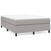 vidaXL Boxspring met matras stof lichtgrijs 140x190 cm