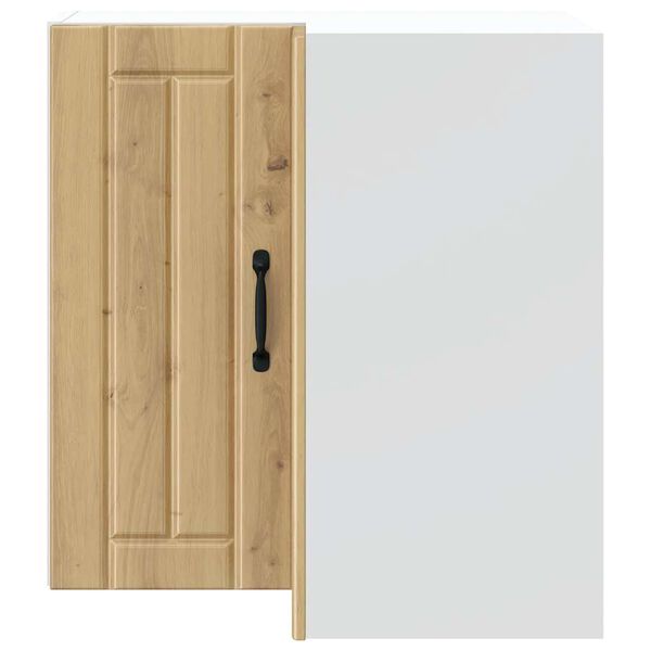 vidaXL Keukenwandhoekkast Lucca bewerkt hout hoogglans wit