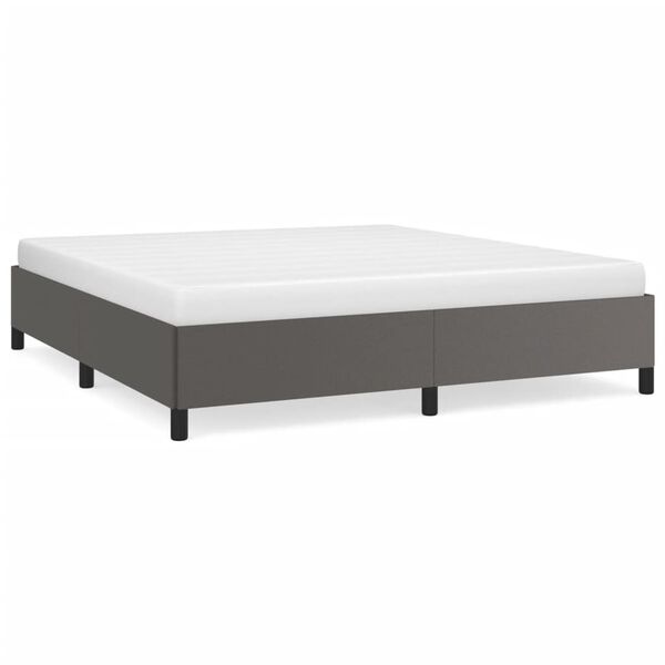 vidaXL Bedframe kunstleer grijs 160x200 cm
