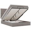 vidaXL Ottoman bed met matras en LED's 140x200cm stof taupe