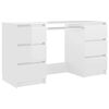 vidaXL Schrijftafel 140x50x77 cm bewerkt hout hoogglans wit