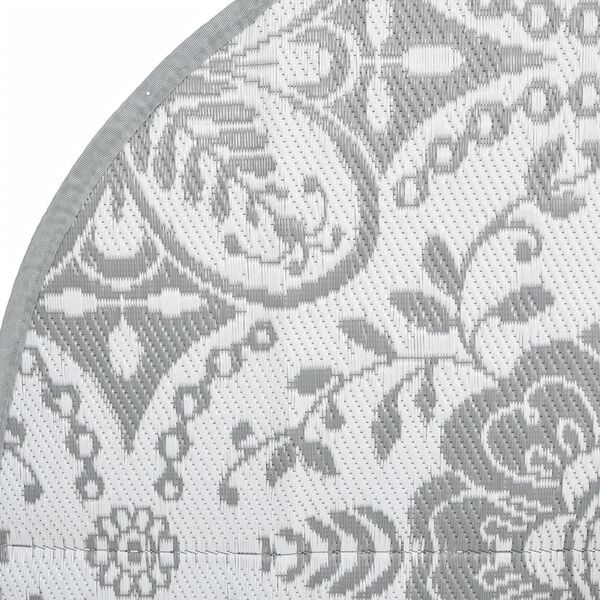 vidaXL Buitenkleed ARAKIL Ø160 cm polypropeen lichtgrijs