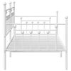 vidaXL Bedframe voor een daybed met hoofdeinde Wit 107 x 203 cm Staal