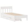 vidaXL Bedframe zonder matras massief grenenhout wit 75x190 cm