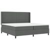 vidaXL LED Box Spring Bed met matras Donkergrijs 200 x 200 cm Stof