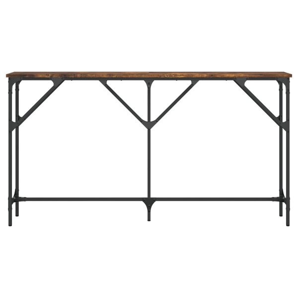 vidaXL Wandtafel 140x23x75 cm bewerkt hout gerookt eikenkleurig