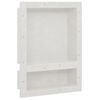 vidaXL Douchenis met 2 vakken 41x51x10 cm matwit