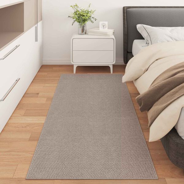 vidaXL Vloerkleden Rechthoekig LUGO Taupe 200 x 80 cm Polyester