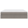 vidaXL Opbergbed met matras met matras Taupe 180 x 200 cm Polyester