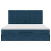 vidaXL Ottoman bed met matrassen en LED's 160x200cm fluweel