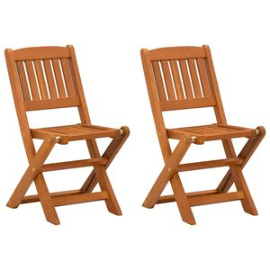 vidaXL Kinderklapstoelen, 2 stuks, van massief eucalyptushout