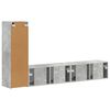 vidaXL Tv-meubelset Wandgemonteerd 3 pcs Beton Grijs Bewerkt hout