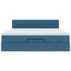 vidaXL Ottoman bed met matras 180x200 cm fluweel donkerblauw
