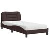 vidaXL Bed met matras "Hvar" stof donkerbruin 90x200 cm