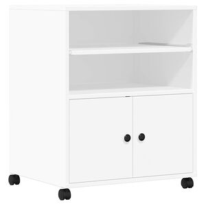 vidaXL Printerkastje met wielen 60x48x74 cm wit
