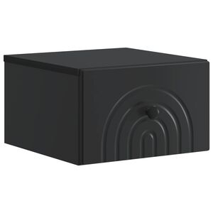 vidaXL Wandbeugel Bedkast Zwart 33 x 34,5 x 20 cm Bewerkt hout