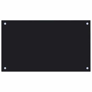 vidaXL Spatscherm keuken 70x40 cm gehard glas zwart
