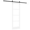 vidaXL Schuifdeur ORKDAL Wit 73,5 x 211 cm Massief grenenhout en glas