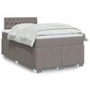 vidaXL Boxspring met matras stof taupe 120x190 cm