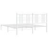 vidaXL Bedframe met hoofdbord metaal wit 160x200 cm